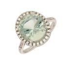 Bague mauboussin prasiolite 4. 29 carats et diamants 0. 17 carat