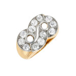 Bague mauboussin vintage diamants 2. 16 carats 2 ors 10. 71g
