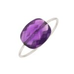 Bague morgane bello friandise am�thyste 5. 80 carats or blanc 1. 64g