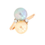 Bague perles et
