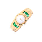 Bague perle et