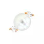 Bague perle et diamants 1 carat or jaune 6. 08g Bague perle et diamants 1 carat or jaune 6. 08g