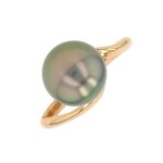 Bague perle de tahiti or jaune 4. 19g