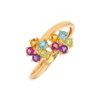 Bague pierres fines or jaune 1. 80g