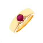 Bague rubis 0. 44 carat or jaune 7. 41g Bague rubis 0. 44 carat or jaune 7. 41g