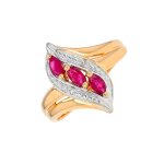 Bague rubis 0. 45 carat et diamants 0. 01 carat 2 ors 3. 47g Bague rubis 0. 45 carat et diamants 0. 01 carat 2 ors 3. 47g