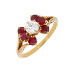 Bague rubis 0. 78