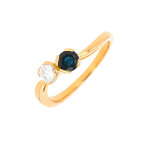 Bague saphir 0. 35