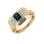 Bague saphir 0. 50