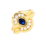Bague saphir 0. 60