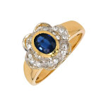 Bague saphir 0. 62