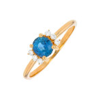 Bague saphir 0. 78 carat et diamants 0. 09 carat or jaune 2. 27g Bague saphir 0. 78 carat et diamants 0. 09 carat or jaune 2. 27g
