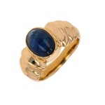 Bague saphir cabochon 2. 81 carats or jaune 6. 55g
