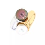 Bague toi & moi perles 2 ors 19. 60g