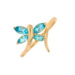 Bague topazes 0. 40 carat or jaune 2. 35g