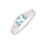 Bague topaze 0. 75 carat or blanc 2. 89g Bague topaze 0. 75 carat or blanc 2. 89g