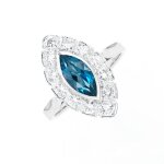 Bague topaze 1. 22 carat et diamants 1. 32 carat or blanc 4. 14g Bague topaze 1. 22 carat et diamants 1. 32 carat or blanc 4. 14g