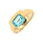 Bague topaze 2. 63 carats or jaune 7. 30g