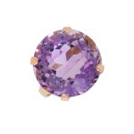 Bague vintage amthyste 17. 64 carats or jaune 7. 81g