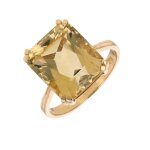 Bague vintage citrine 8. 70 carats or jaune 5. 89g