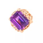 Bague vintage saphir de synth�se or jaune 12. 64g