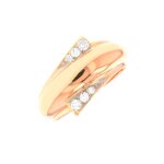 Bague vintage diamants 0. 11 carat 2 ors 7. 74g