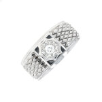 Bague vintage diamants 0. 11 carat or blanc 10. 87g