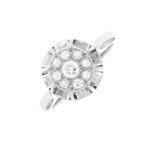 Bague vintage diamants 0. 23 carat or blanc 3. 65g Bague vintage diamants 0. 23 carat or blanc 3. 65g