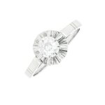 Bague vintage diamant 0. 50 carat or blanc 3. 07g