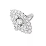 Bague vintage diamants 1. 77 carat or et platine 8. 33g