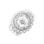 Bague vintage diamants 2. 44 carats platine 11. 52g