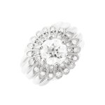 Bague vintage diamants 2. 44 carats platine 11. 52g