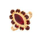 Bague vintage grenats 1. 57 carat or jaune 5. 52g