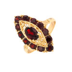 Bague vintage grenats 2. 22 carats or jaune 5. 03g