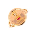 Bague vintage médaille d'amour signée augis or jaune 4. 38g Bague vintage médaille d'amour signée augis or jaune 4. 38g