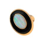 Bague vintage opale 3. 62 carats et résine or jaune 13. 03g Bague vintage opale 3. 62 carats et résine or jaune 13. 03g