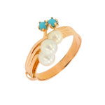 Bague vintage perles