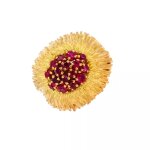 Bague vintage rubis 0. 64 carat or jaune 9. 20g