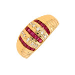 Bague vintage rubis