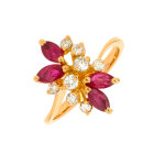 Bague vintage rubis