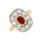 Bague vintage rubis