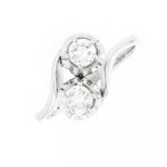 Bague vintage toi & moi diamants 0. 50 carat or blanc 3. 60g Bague vintage toi & moi diamants 0. 50 carat or blanc 3. 60g