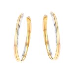 Boucles croles or jaune, rose et blanc 7. 81g