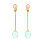 Boucles d'oreilles clip baccarat cristal or jaune 11. 23g