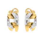 Boucles d'oreilles boucheron diamants 0. 44 carat 2 ors 18. 72g