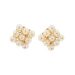 Boucles d'oreilles clip perles or jaune 11. 66g