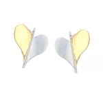 Boucles d'oreilles coeur 2 ors 6. 01g