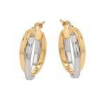 Boucles d'oreilles cr�oles 2 ors 3. 30g