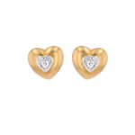 Boucles d'oreilles diamants 0. 03 carat 2 ors 1. 94g