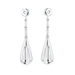 Boucles d'oreilles diamants 0. 04 carat or blanc 4. 95g Boucles d'oreilles diamants 0. 04 carat or blanc 4. 95g